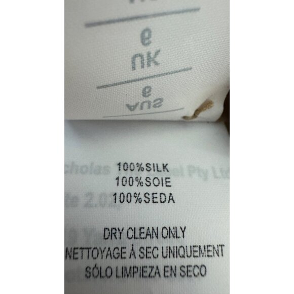 Nicholas Leopard Print Size 2 100% Silk Ruched Mini Dress V-Neck - Picture 14 of 16